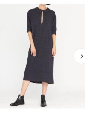 Esby Navy Blue Keyhole Dress